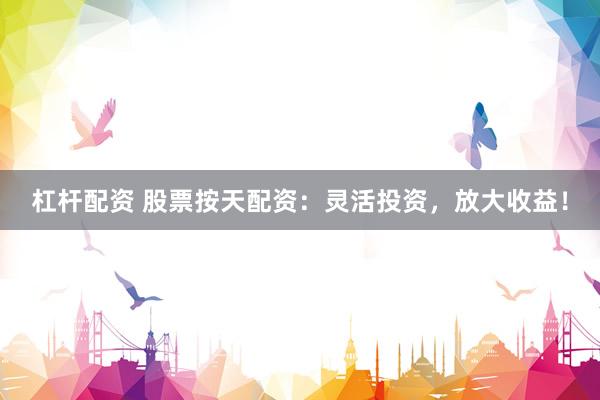 杠杆配资 股票按天配资：灵活投资，放大收益！