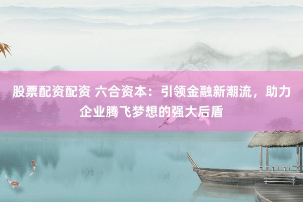 股票配资配资 六合资本：引领金融新潮流，助力企业腾飞梦想的强大后盾